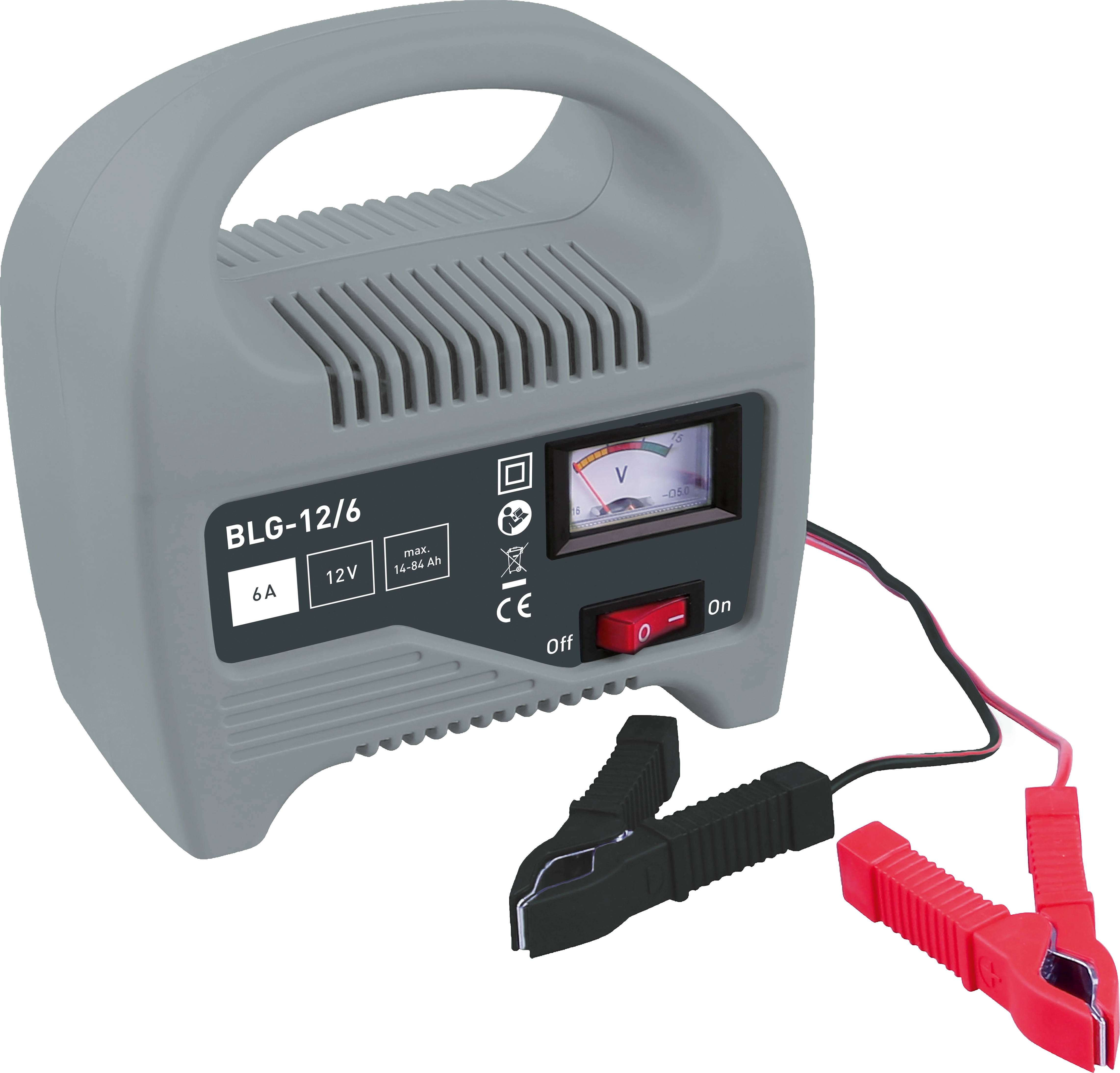 MDHAND K4-E Autobatterie-Ladegerät (1-tlg., mit Batteriekontrollleuchte für  Autos, Tablets, MP4, GPS, Rot)